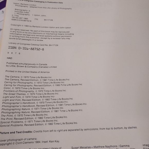 Photography Barbara London Upton With John Upton Third Edition Paperback 1985 - Picture 9 of 11